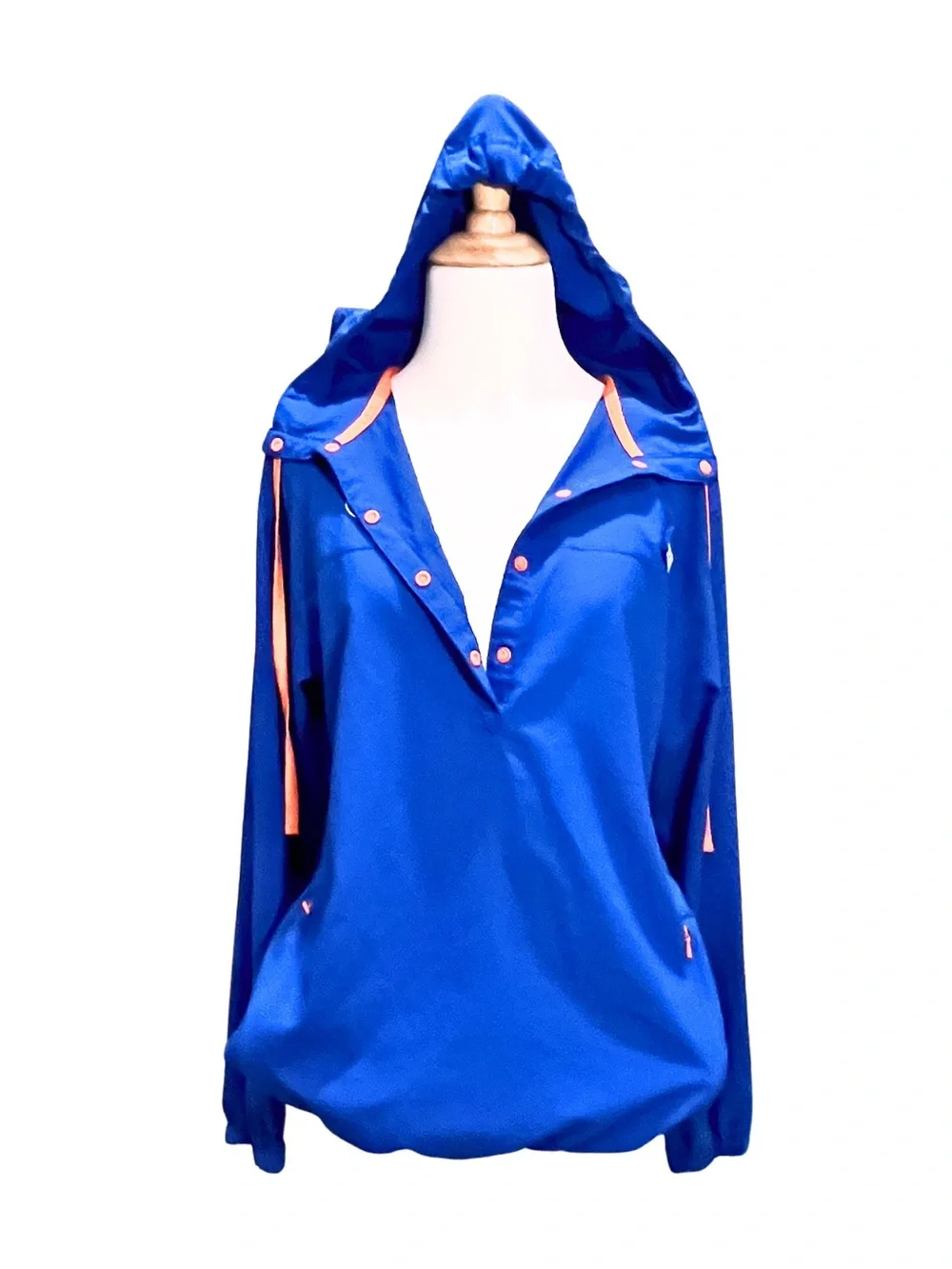 UF Florida Gator’s Columbia Brand Blue Hooded Tech Pullover with Orange Details
